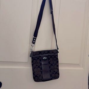 Dark brown coach crossbody bag